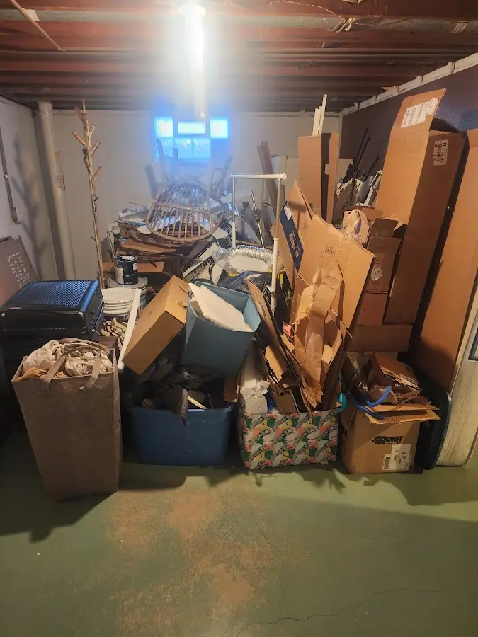 Roll-off dumpster container at job site for Construction Dumpster Rental in Oswegatchie